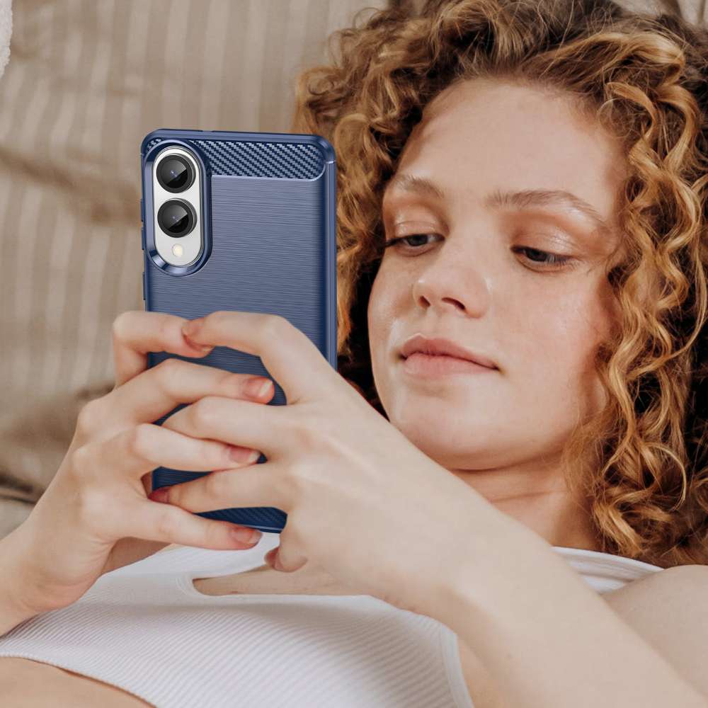 TPU Hülle für Samsung Galaxy S25 EDGE Carbon Fiber Skin Brushed Schutzcover Case