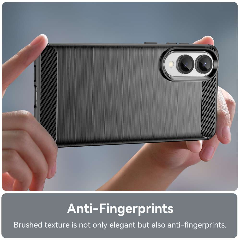 TPU Hülle für Samsung Galaxy S25 EDGE Carbon Fiber Skin Brushed Schutzcover Case