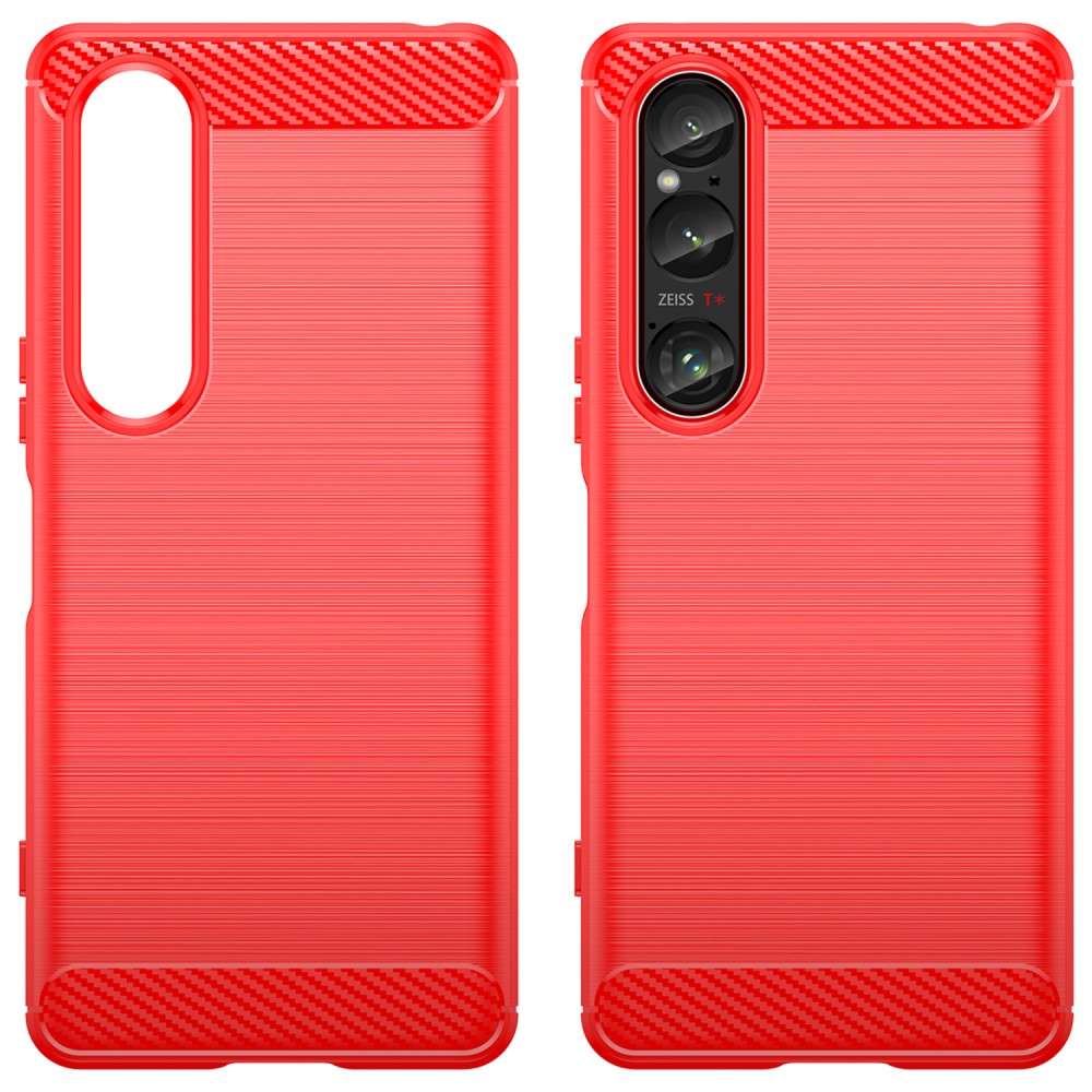 TPU Hülle für Sony Xperia 1 VI Carbon Fiber Skin Brushed Schutzcover Soft Case