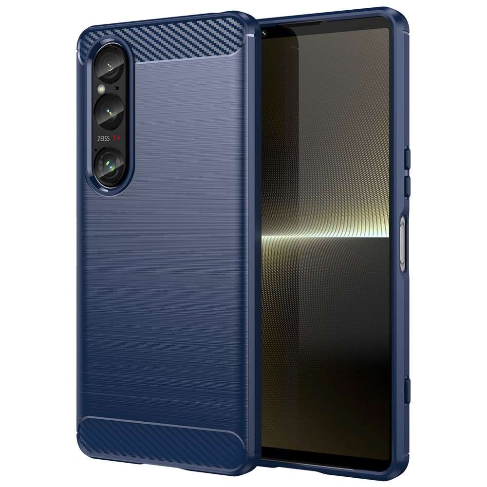 TPU Hülle für Sony Xperia 1 VI Carbon Fiber Skin Brushed Schutzcover Soft Case