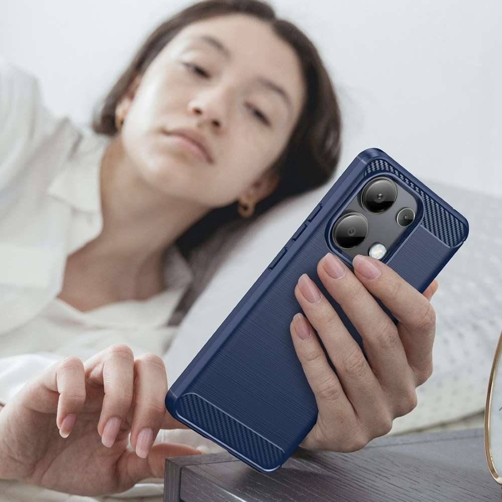 TPU Hülle für Xiaomi Redmi Note 13 4G Carbon Fiber Skin Brushed Schutzcover Case