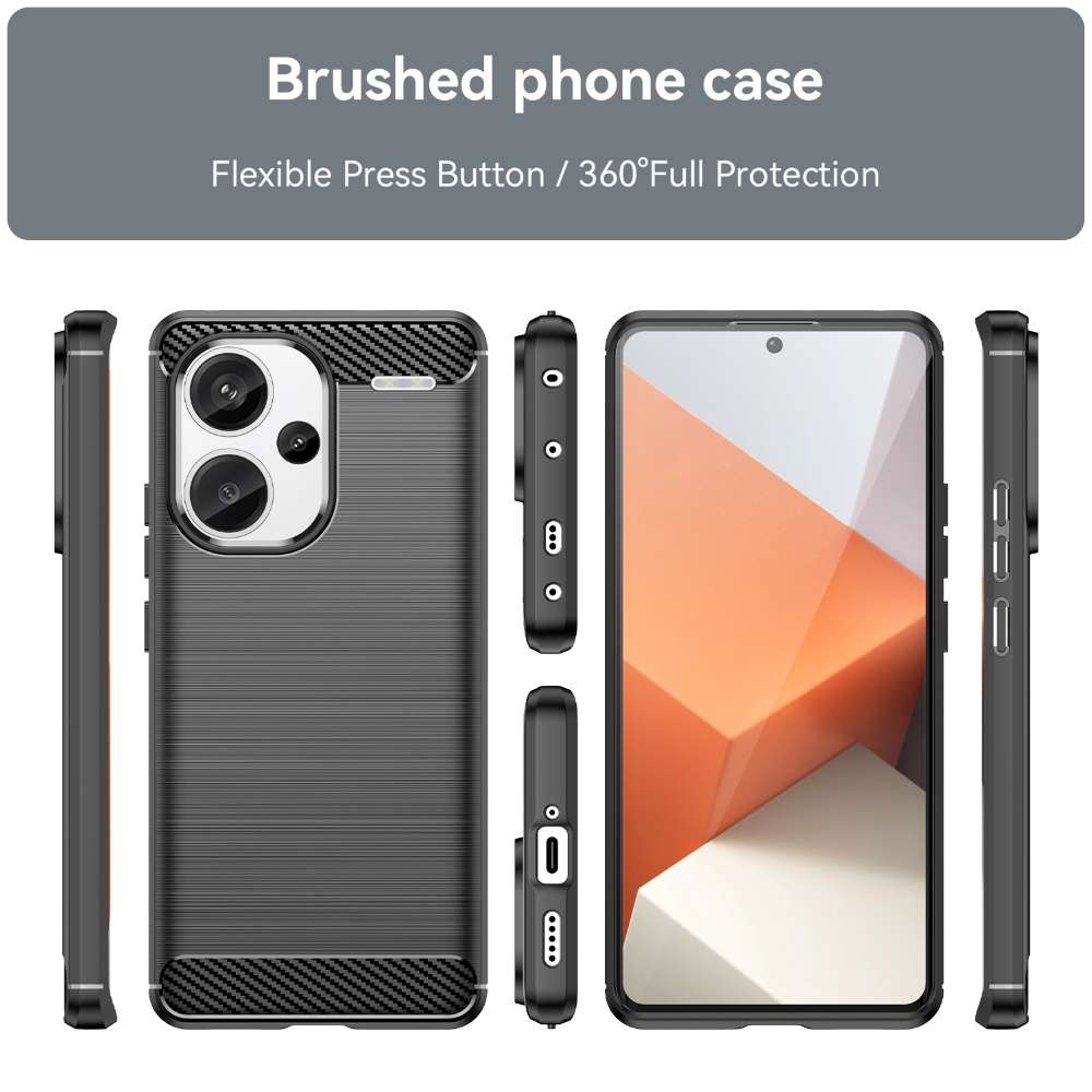 TPU Hülle für Xiaomi Redmi Note 13 PRO+ Carbon Fiber Skin Brushed Schutzcover