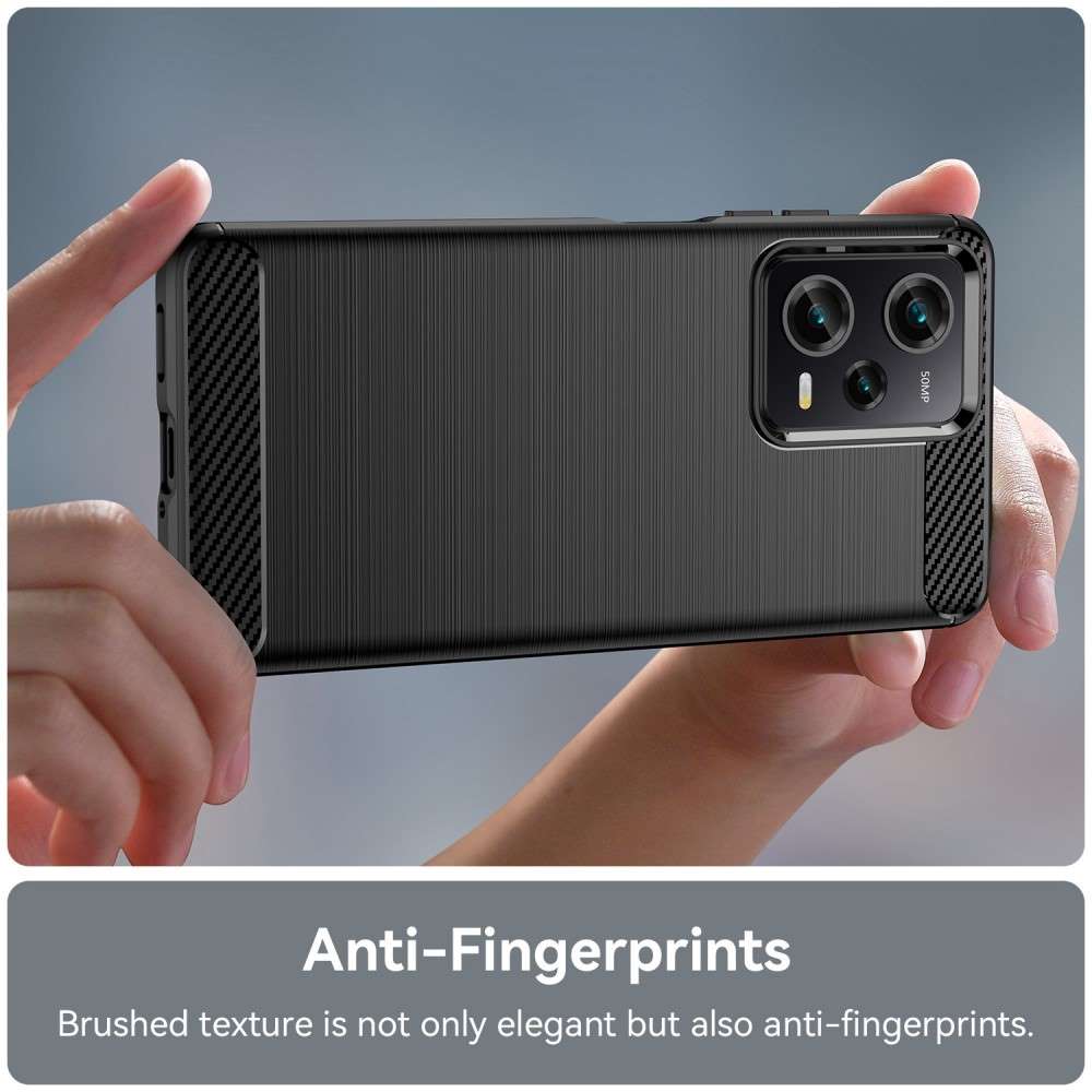 TPU Hülle für Xiaomi Redmi Note 12 PRO 5G Carbon Fiber Skin Brushed Schutzcover