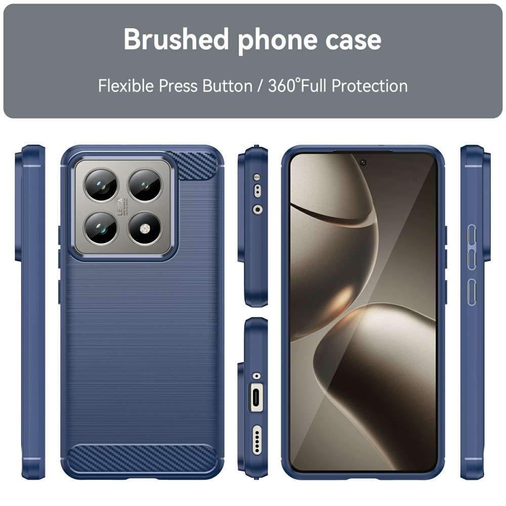 TPU Hülle für Xiaomi 14T 14T PRO Carbon Fiber Skin Brushed Schutzcover Soft Case