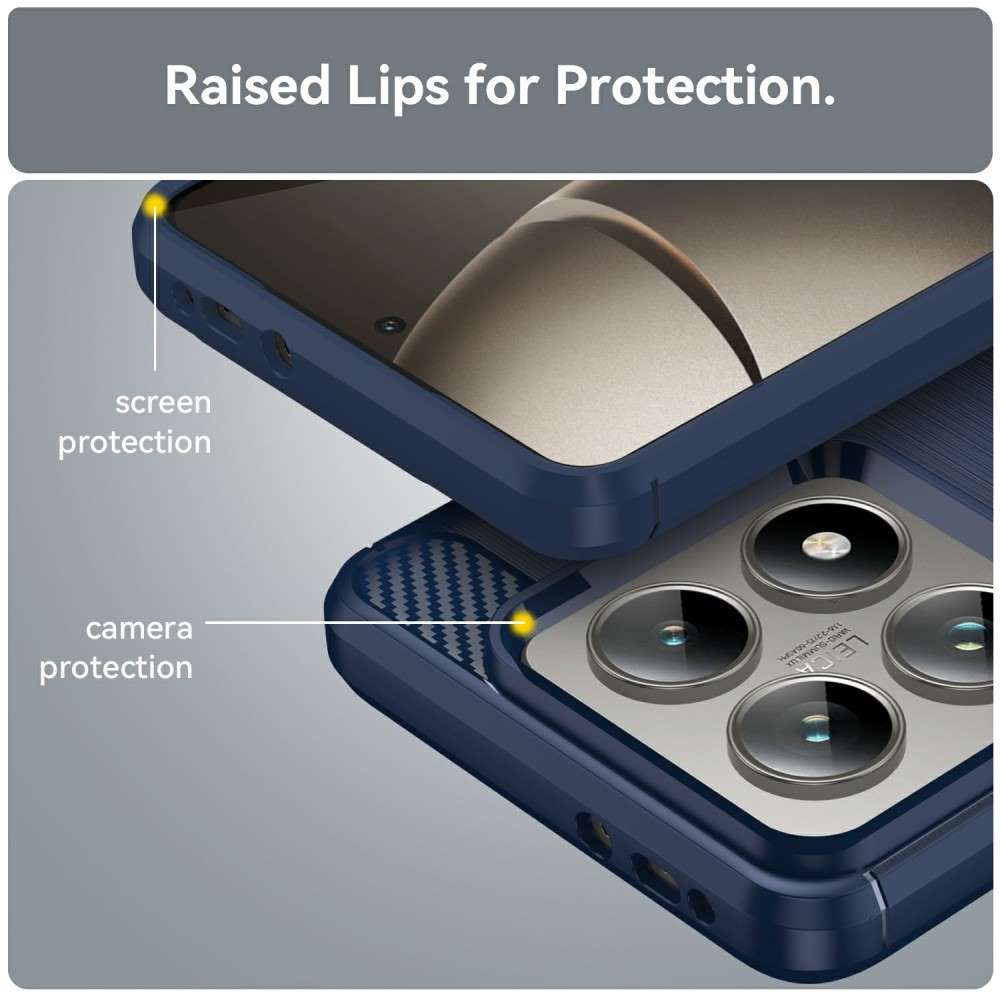 TPU Hülle für Xiaomi 14T 14T PRO Carbon Fiber Skin Brushed Schutzcover Soft Case