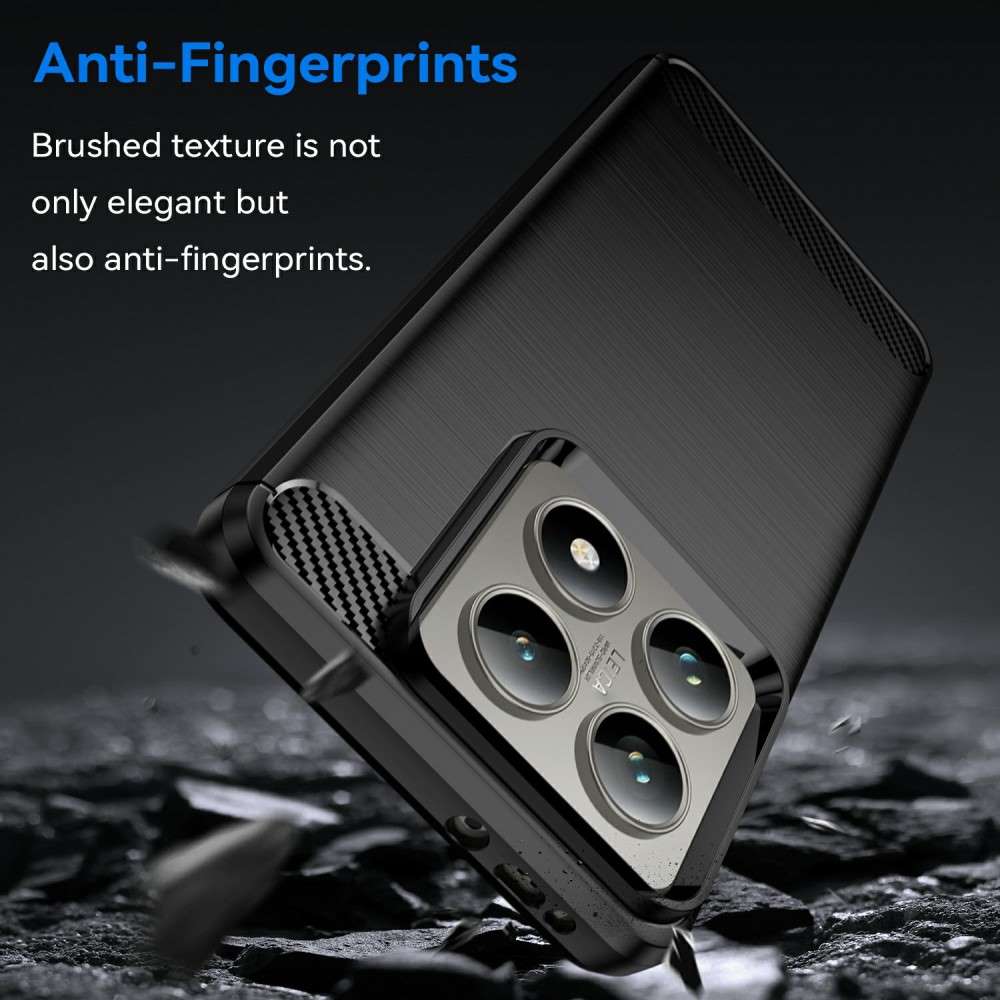 TPU Hülle für Xiaomi 14T 14T PRO Carbon Fiber Skin Brushed Schutzcover Soft Case