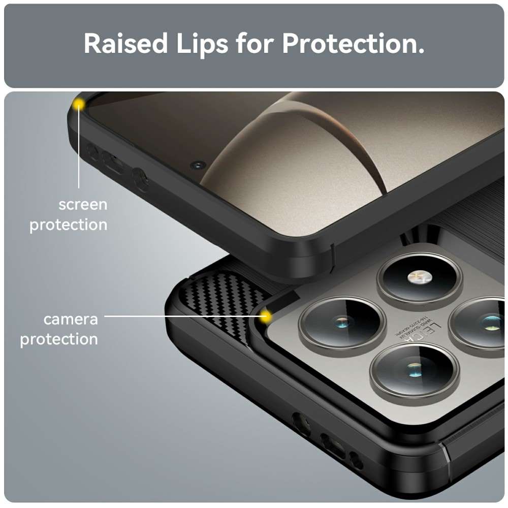 TPU Hülle für Xiaomi 14T 14T PRO Carbon Fiber Skin Brushed Schutzcover Soft Case