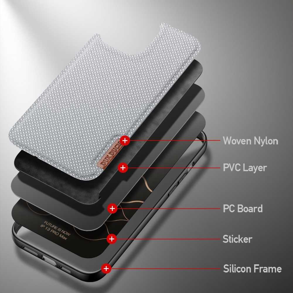 DUX DUCIS TPU Case für APPLE IPHONE 13 PRO MAX Fino Series Nylon Textur Hülle