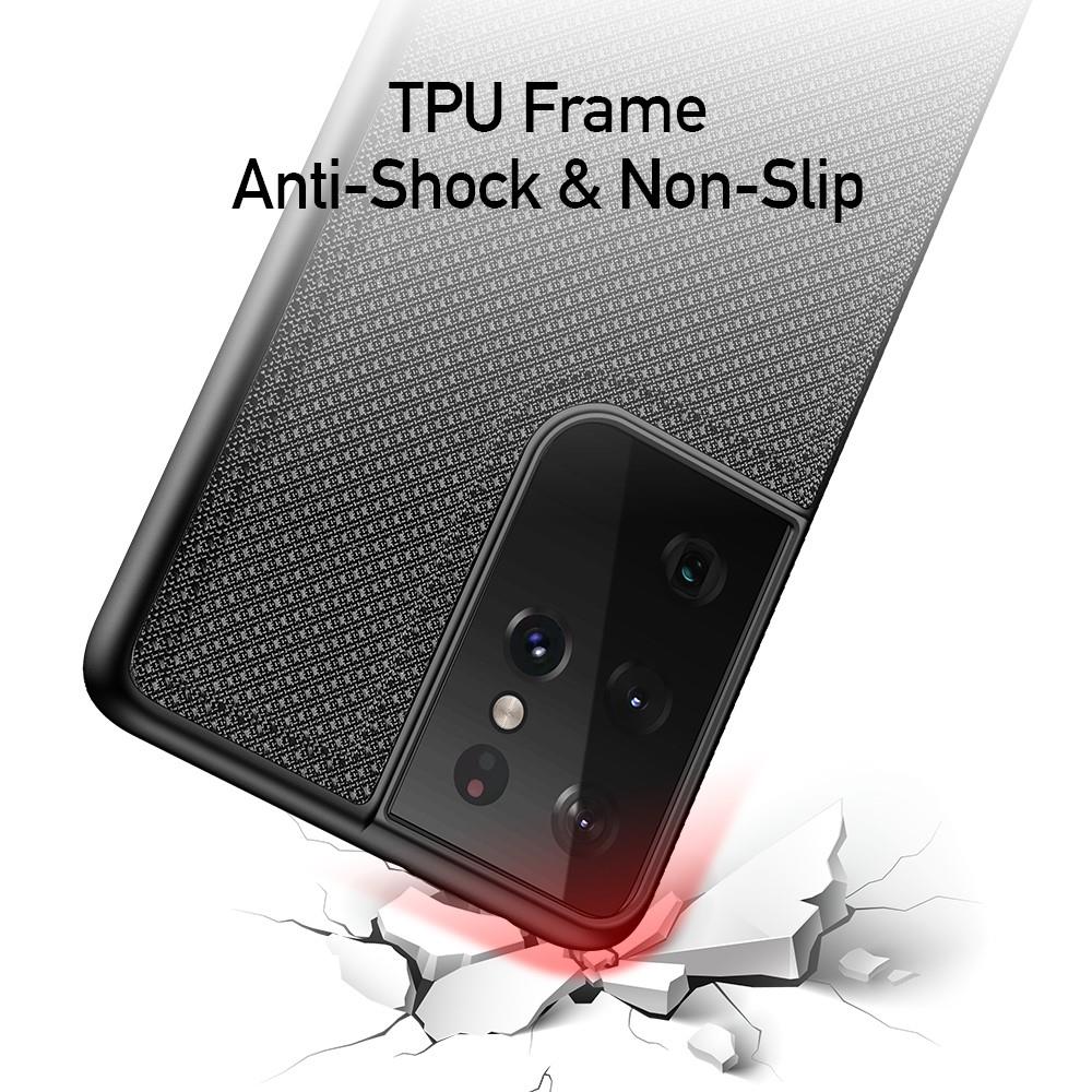 DUX DUCIS TPU Case für SAMSUNG GALAXY S21 ULTRA Fino Series Nylon Textur Hülle