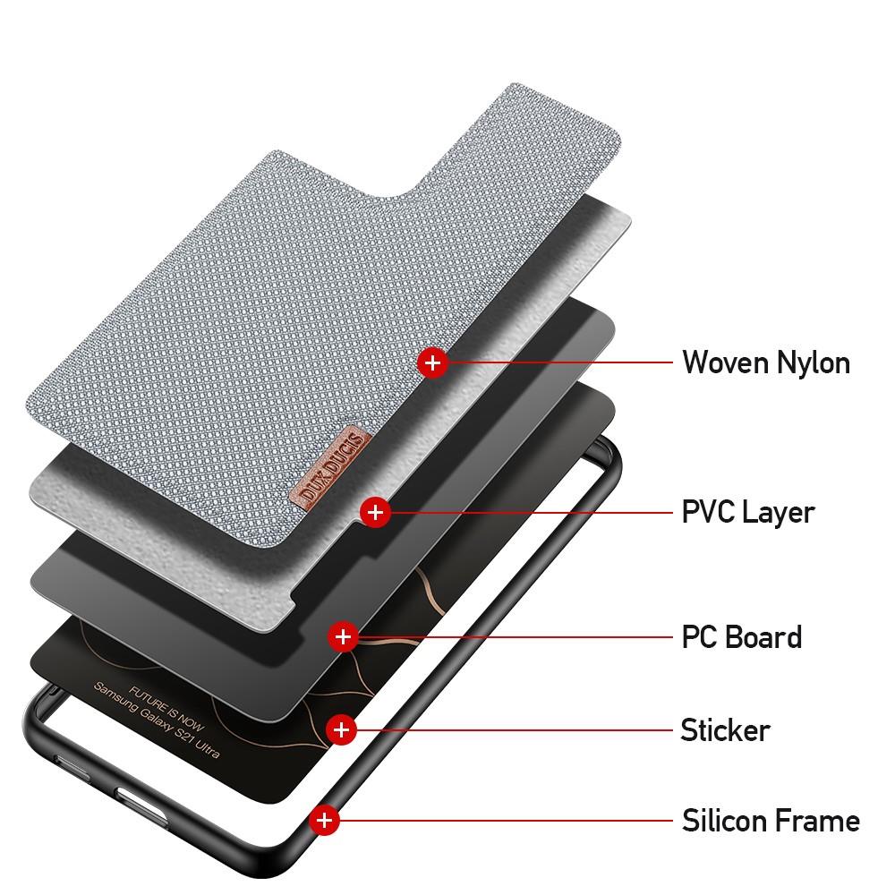 DUX DUCIS TPU Case für SAMSUNG GALAXY S21 ULTRA Fino Series Nylon Textur Hülle