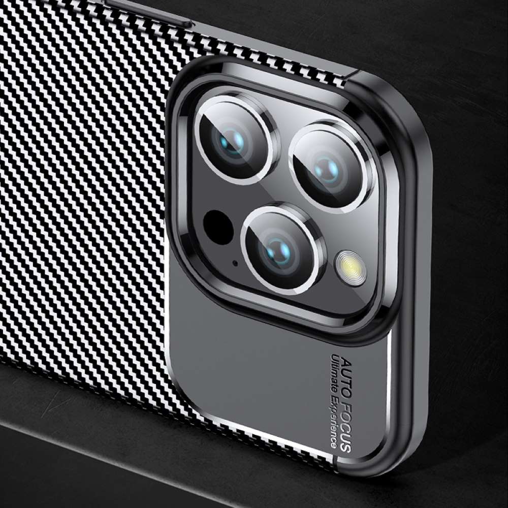 TPU Hülle für Apple iPhone 16 PRO MAX Carbon Fiber Muster Shockproof Cover Case