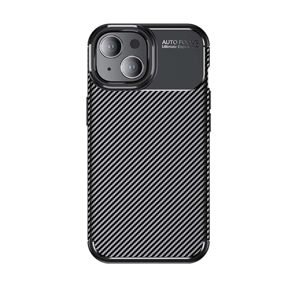 TPU Hülle für Apple iPhone 15 Carbon Fiber Muster Shockproof Back Cover Case
