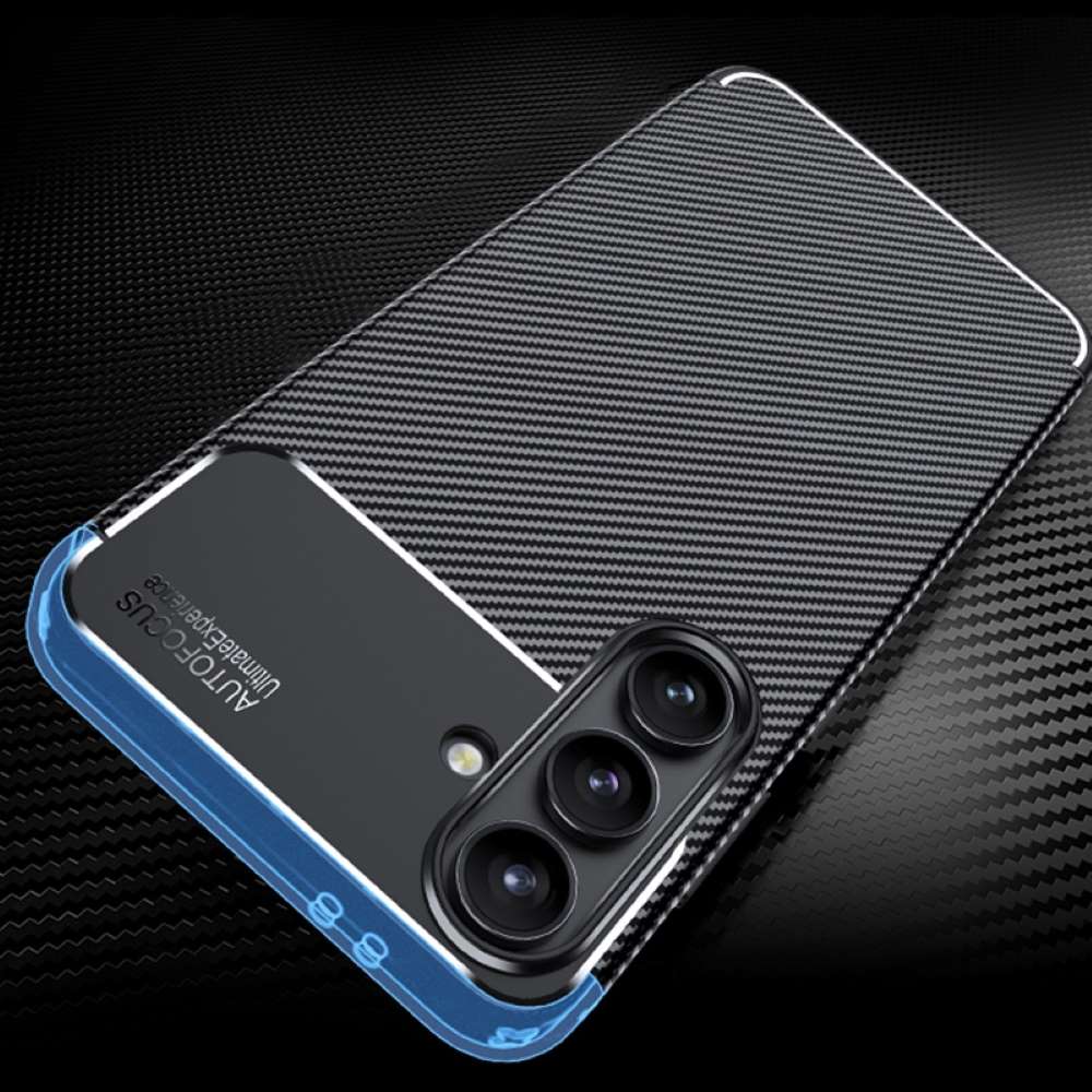 TPU Hülle für Samsung Galaxy S24 FE Carbon Fiber Muster Shockproof Cover Case