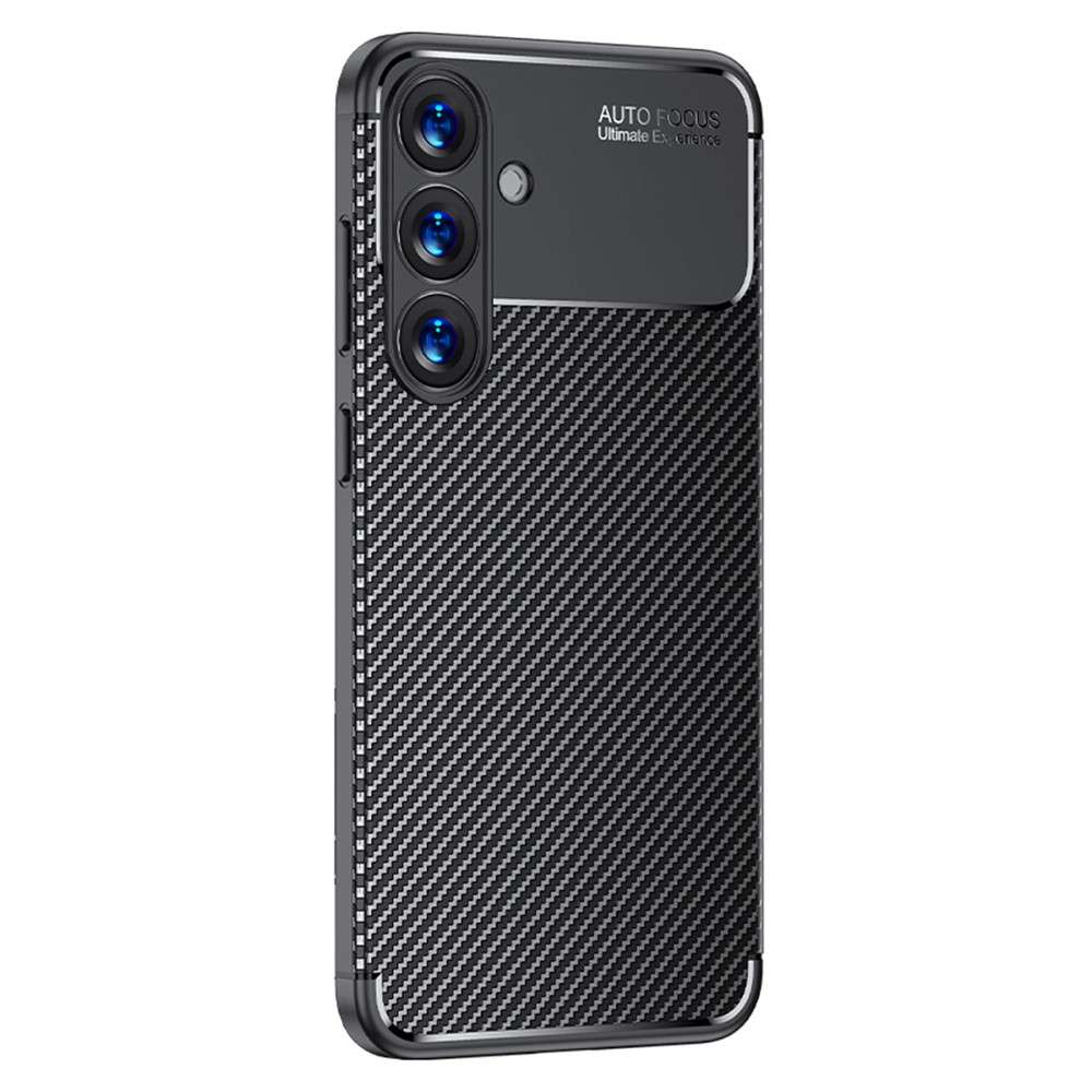 TPU Hülle für Samsung Galaxy S25 Carbon Fiber Muster Shockproof Back Cover Case