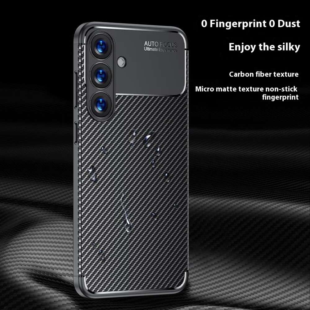 TPU Hülle für Samsung Galaxy S25 Carbon Fiber Muster Shockproof Back Cover Case