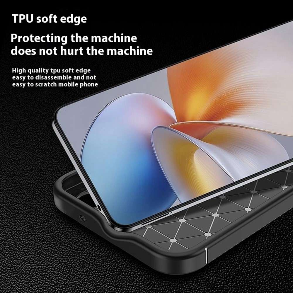 TPU Hülle für Samsung Galaxy S25 Carbon Fiber Muster Shockproof Back Cover Case