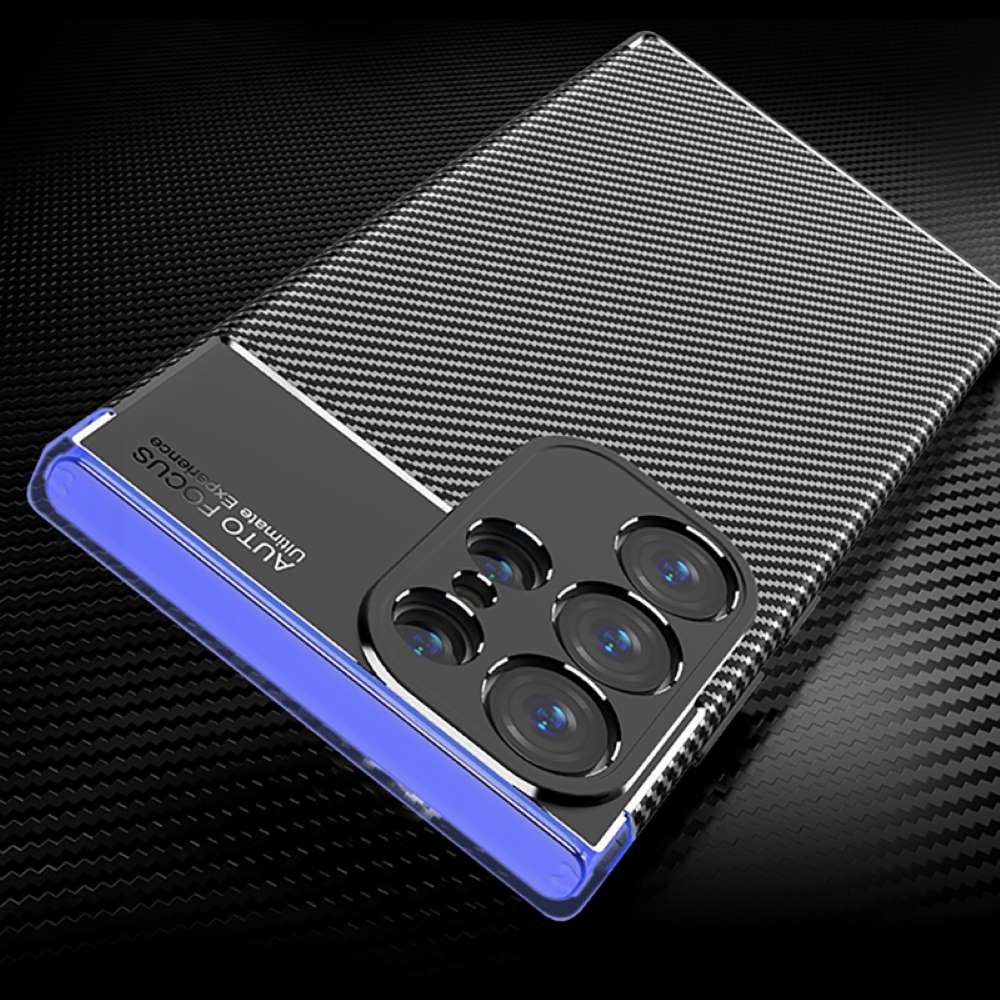 TPU Hülle für Samsung Galaxy S25 ULTRA Carbon Fiber Muster Shockproof Cover Case
