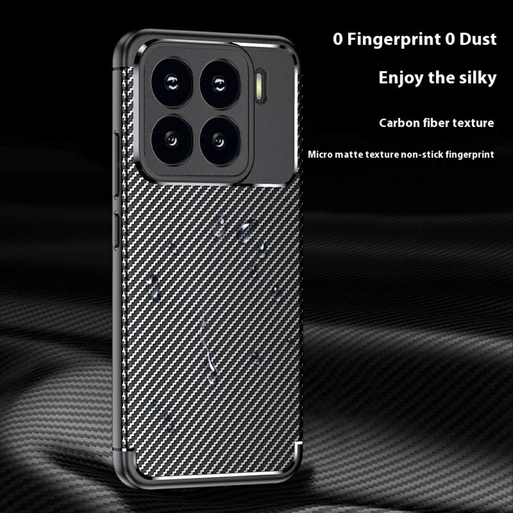 TPU Hülle für Xiaomi 15 Carbon Fiber Muster Textur Shockproof Backcover Case