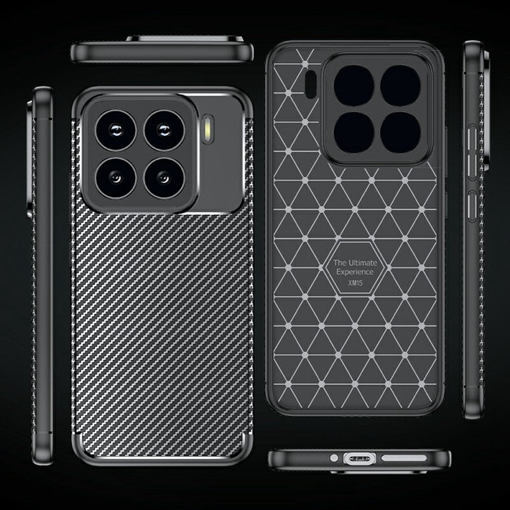 TPU Hülle für Xiaomi 15 Carbon Fiber Muster Textur Shockproof Backcover Case