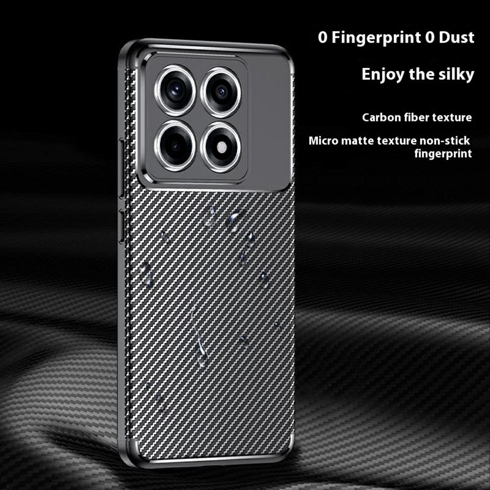 TPU Hülle für Xiaomi 14T PRO Carbon Fiber Muster Shockproof Back Cover Case