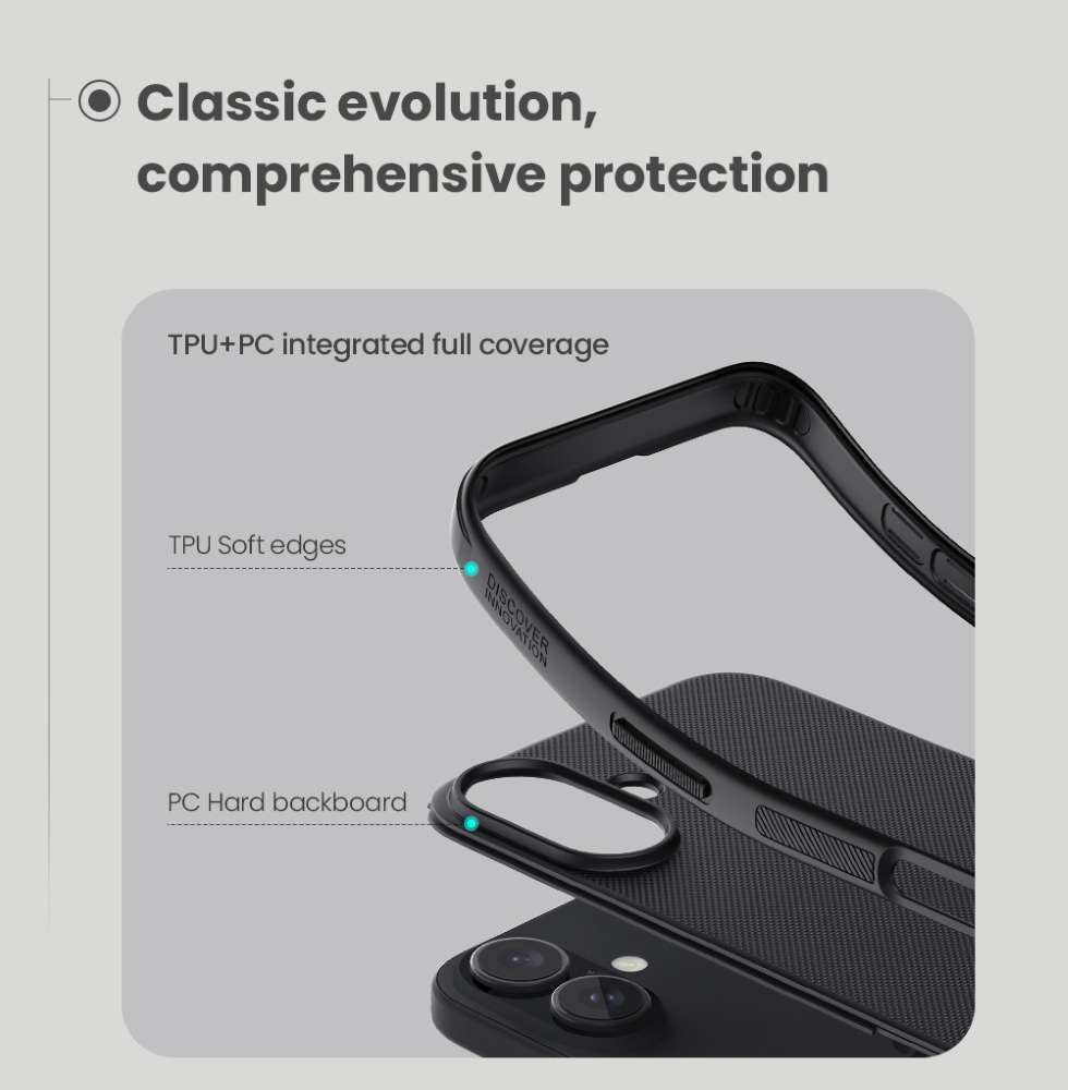 NILLKIN Hard Cover für Apple iPhone 16 Super Frosted Pro Case Matte Schutz Hülle