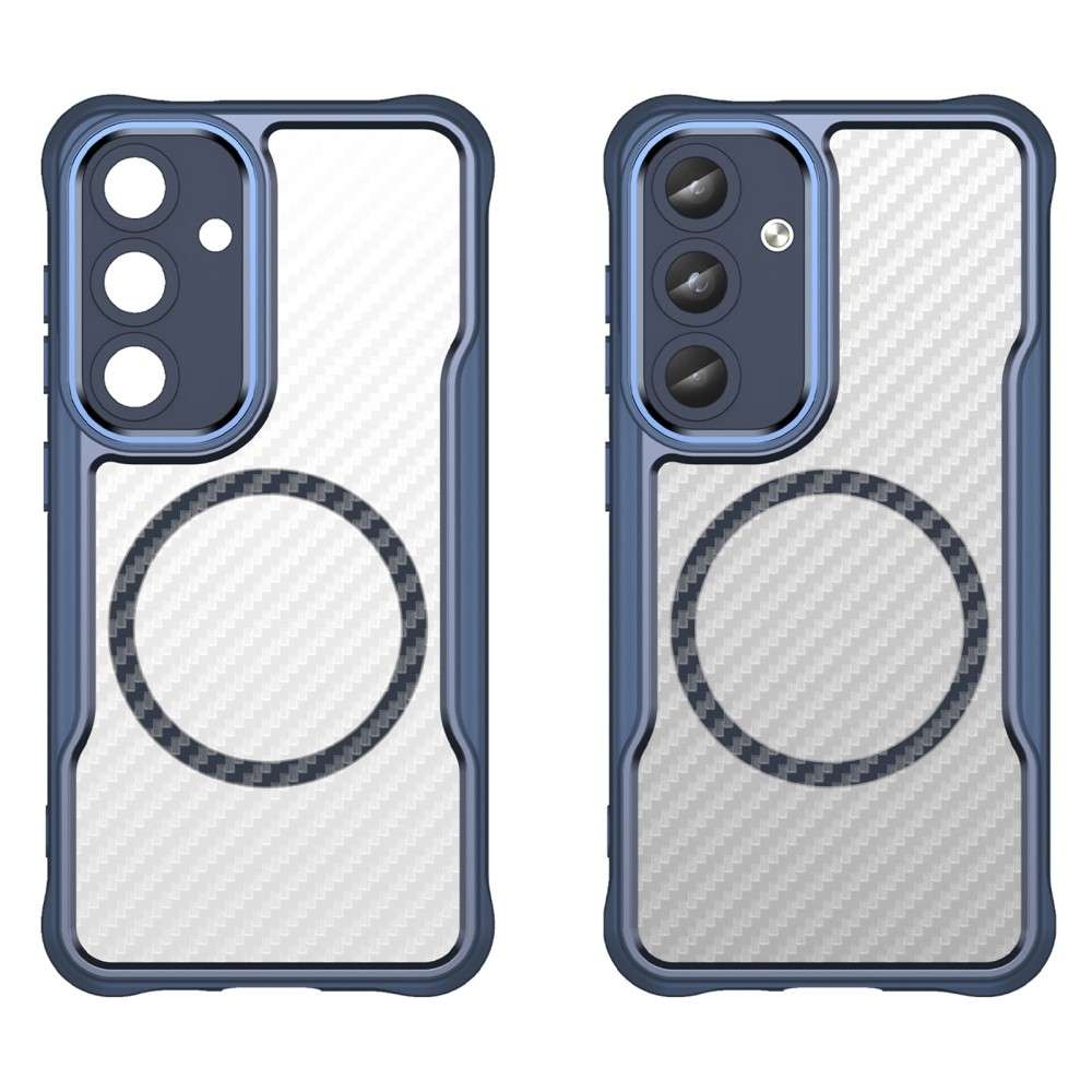 Hybrid Hülle für Samsung Galaxy S25 Carbon MagSafe Shockproof TPU PC Handy Cover