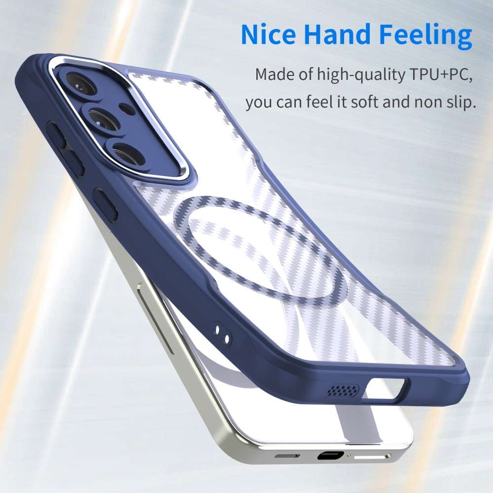 Hybrid Hülle für Samsung Galaxy S25 Carbon MagSafe Shockproof TPU PC Handy Cover