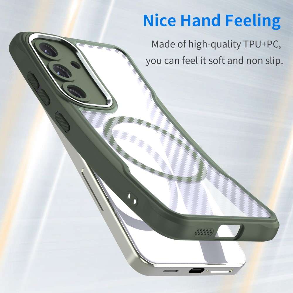Hybrid Hülle für Samsung Galaxy S25 Carbon MagSafe Shockproof TPU PC Handy Cover