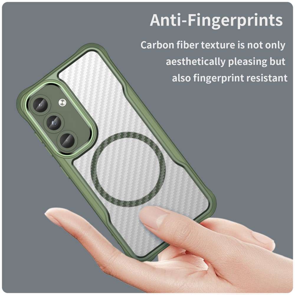 Hybrid Hülle für Samsung Galaxy S25 Carbon MagSafe Shockproof TPU PC Handy Cover