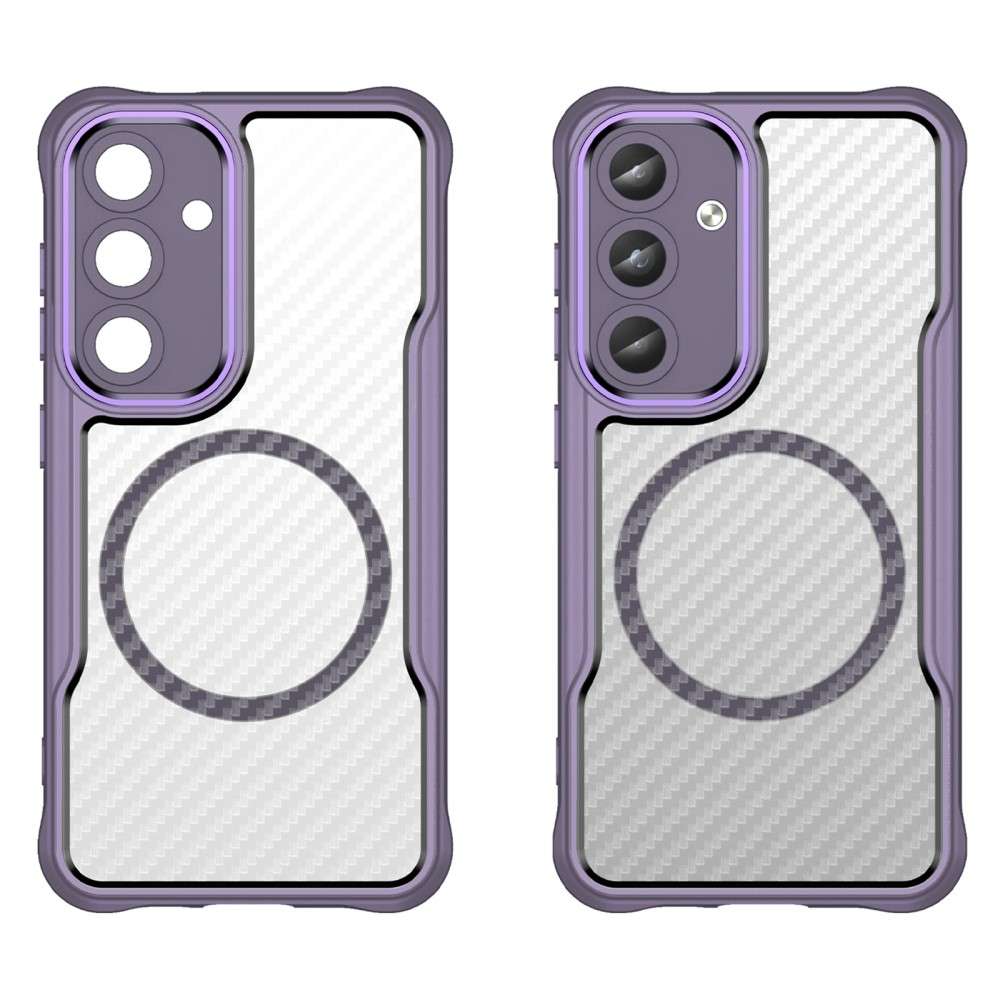 Hybrid Hülle für Samsung Galaxy S25 Carbon MagSafe Shockproof TPU PC Handy Cover