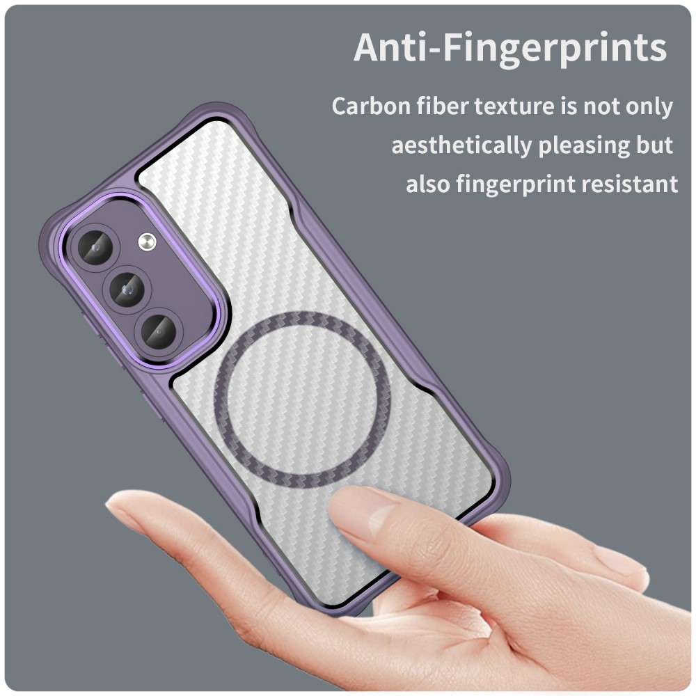 Hybrid Hülle für Samsung Galaxy S25 Carbon MagSafe Shockproof TPU PC Handy Cover