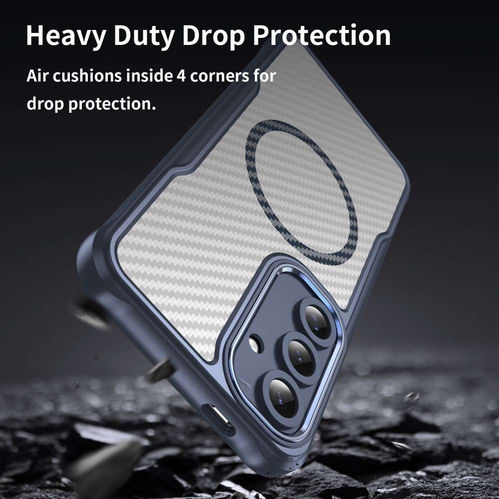 Hybrid Hülle für Samsung Galaxy S24 FE Carbon MagSafe Shockproof PC Handy Cover