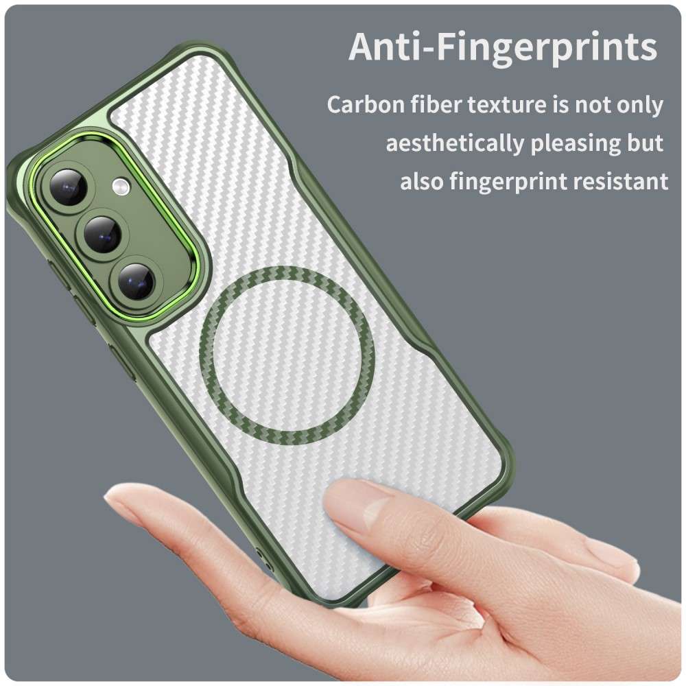 Hybrid Hülle für Samsung Galaxy S24 FE Carbon MagSafe Shockproof PC Handy Cover