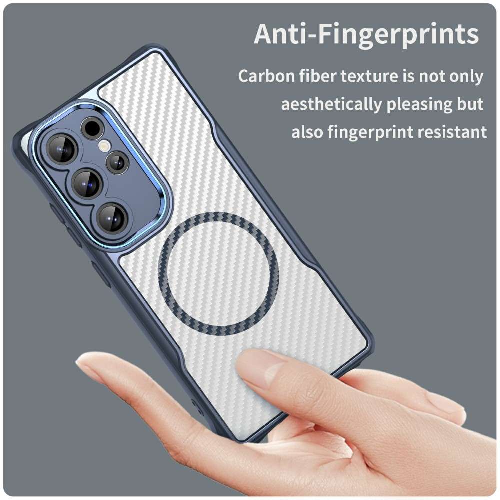 Hybrid Hülle für Samsung Galaxy S25 ULTRA Carbon MagSafe Shockproof TPU Cover