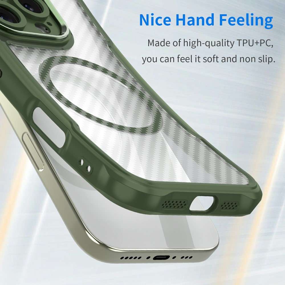 Hybrid Hülle für Samsung Galaxy S25 ULTRA Carbon MagSafe Shockproof TPU Cover