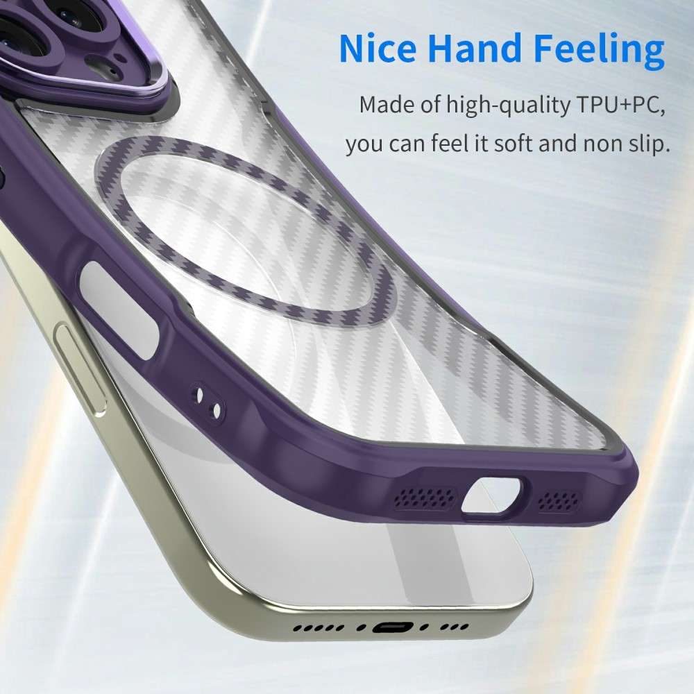 Hybrid Hülle für Samsung Galaxy S25 ULTRA Carbon MagSafe Shockproof TPU Cover