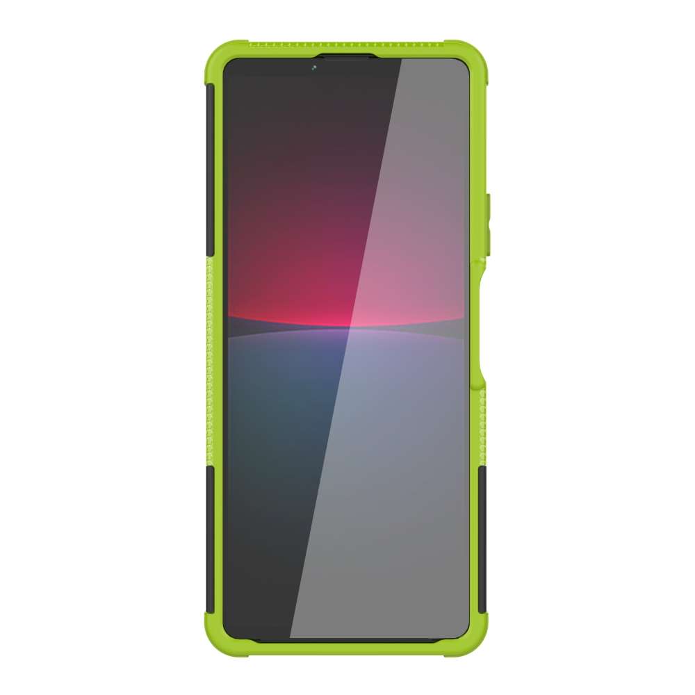 Outdoor Hülle für Sony Xperia 10 IV Tire Rutschfest Kickstand PC TPU Cover Case