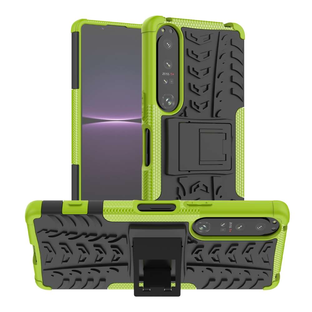 Outdoor Hülle für Sony Xperia 1 IV Tire Rutschfest Kickstand PC TPU Cover Case