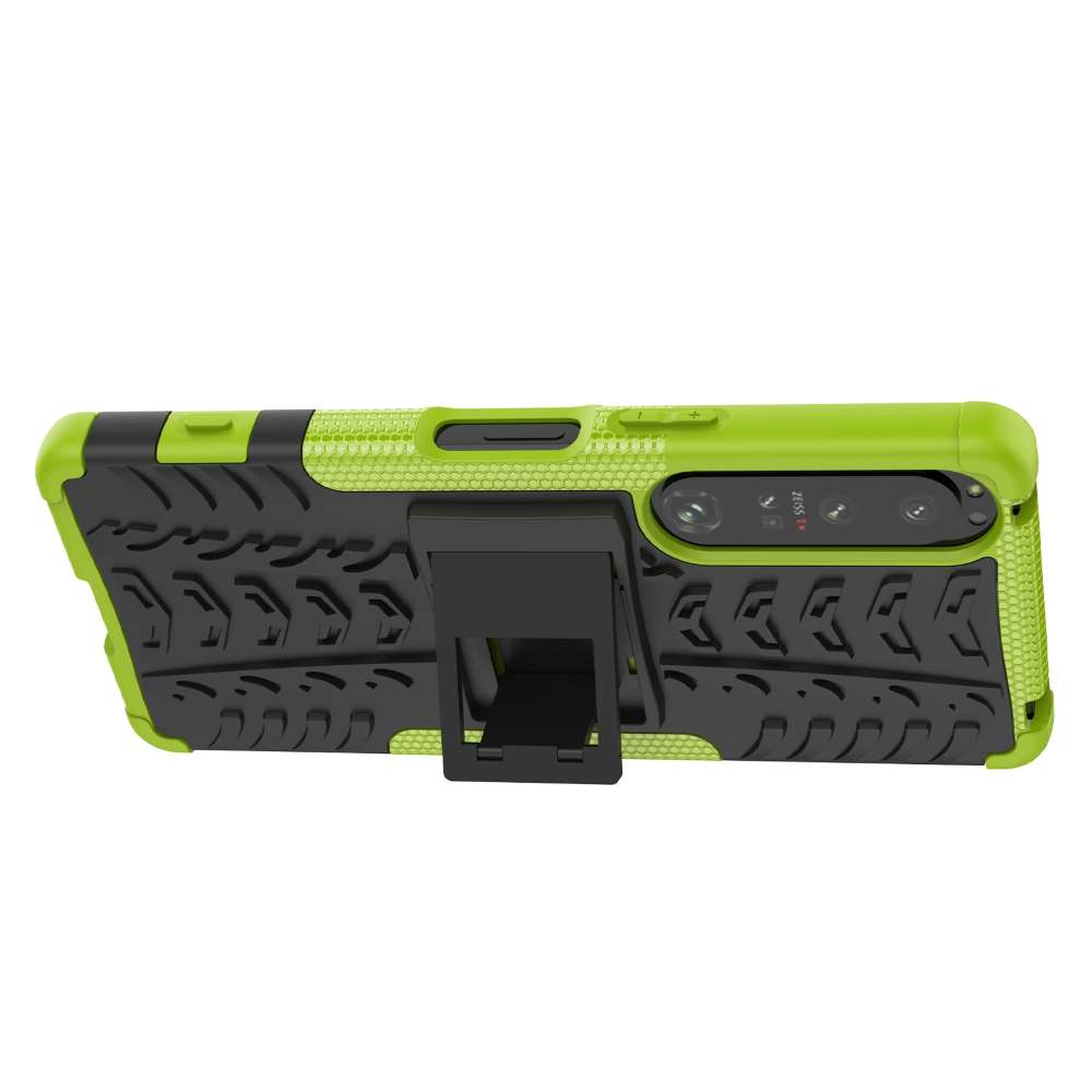 Outdoor Hülle für Sony Xperia 1 IV Tire Rutschfest Kickstand PC TPU Cover Case