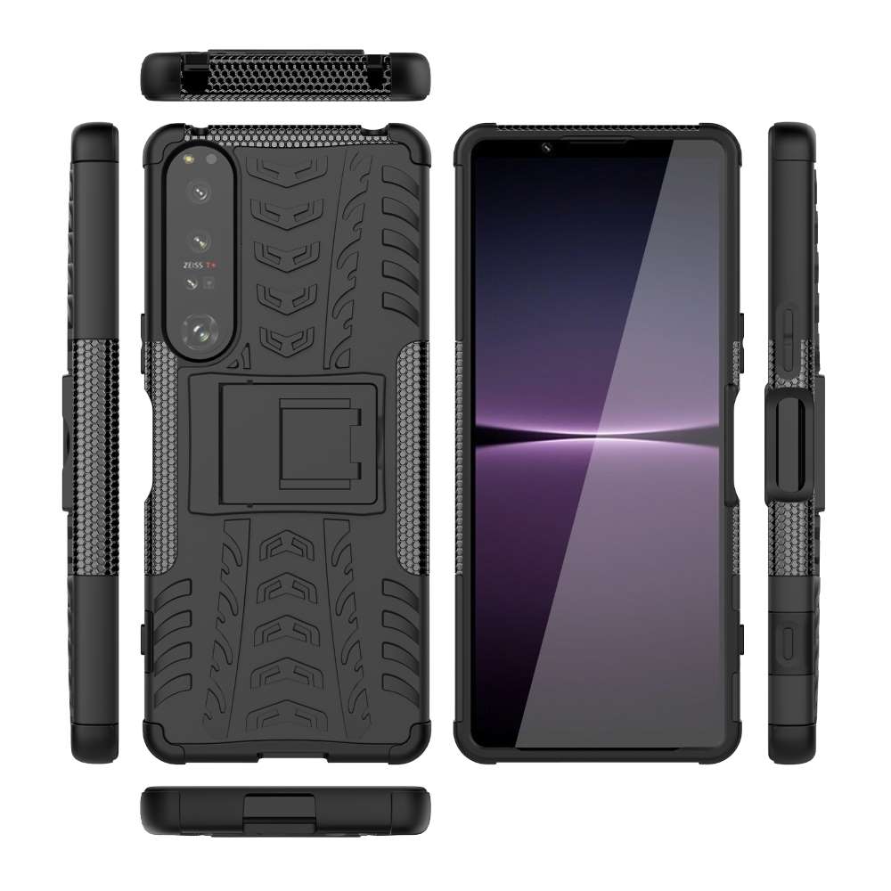 Outdoor Hülle für Sony Xperia 1 IV Tire Rutschfest Kickstand PC TPU Cover Case