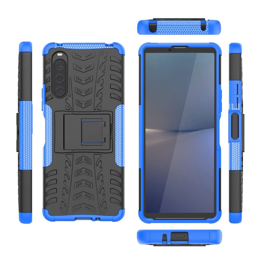 Outdoor Hülle für Sony Xperia 10 V Tire Rutschfest Kickstand PC TPU Cover Case