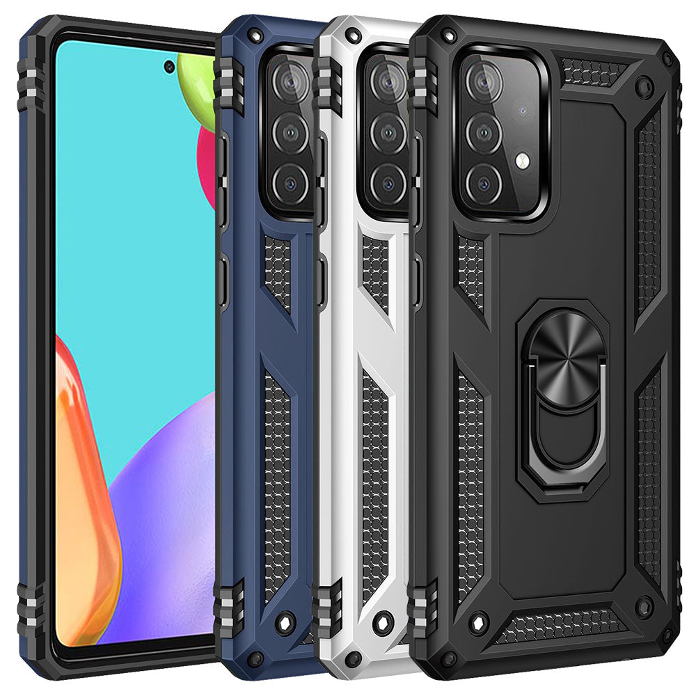 Outdoor Case für SAMSUNG GALAXY A52 A52s TPU Hybrid Sergeant Armor Ring Hülle