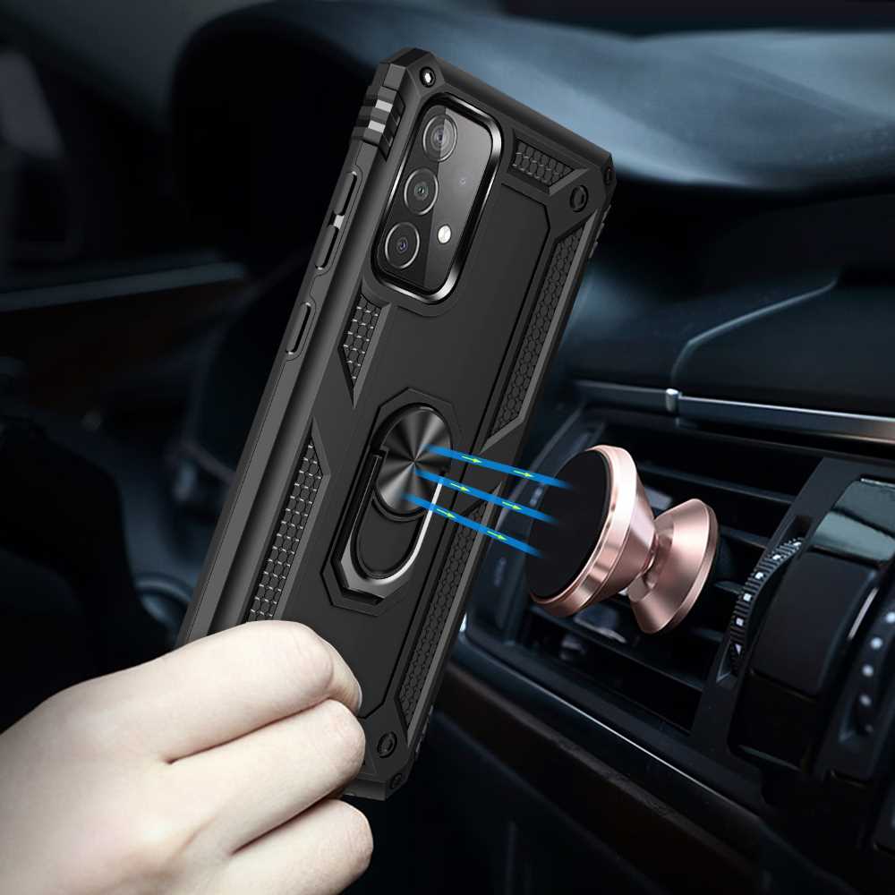 Outdoor Case für SAMSUNG GALAXY A52 A52s TPU Hybrid Sergeant Armor Ring Hülle