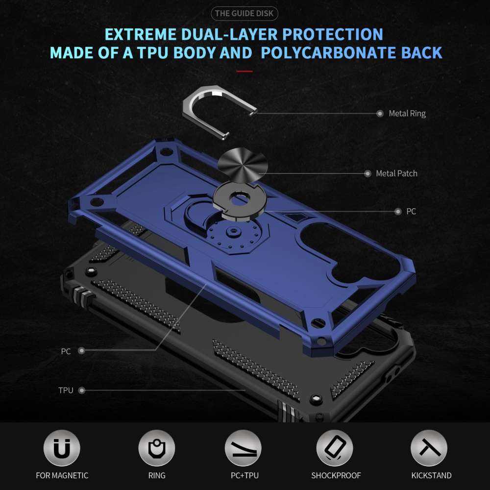 Outdoor Hülle für Samsung Galaxy S24 FE TPU PC Hybrid Sergeant Armor Schutzcover