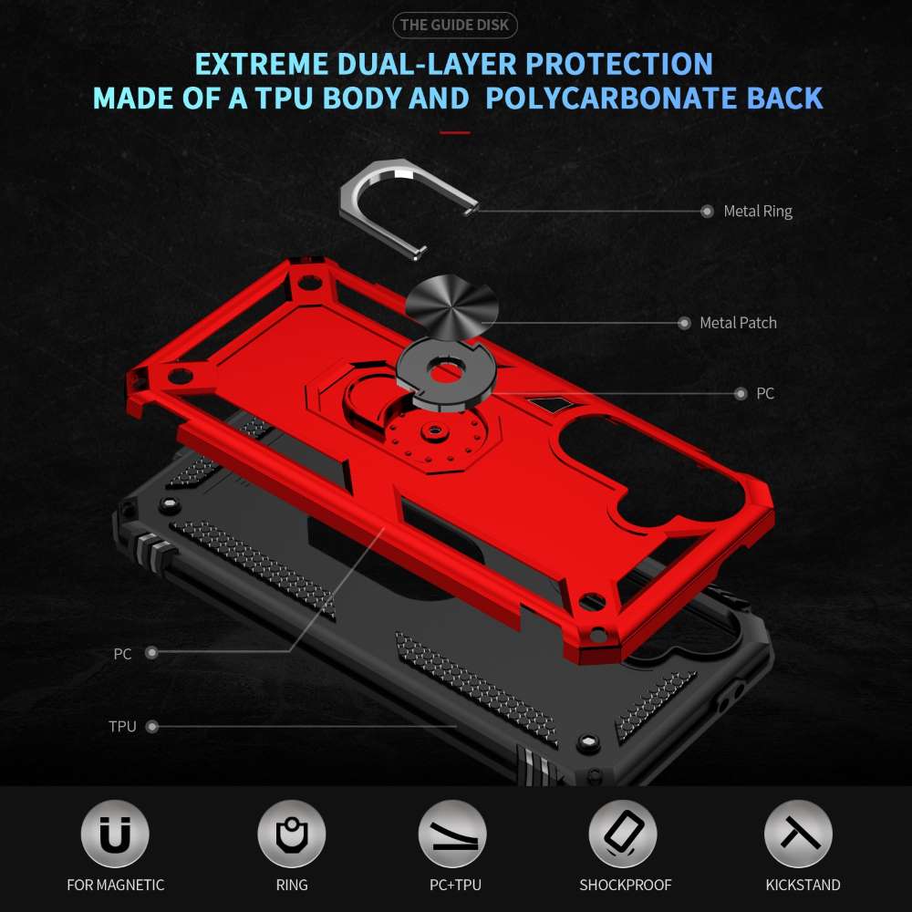 Outdoor Hülle für Samsung Galaxy S24 FE TPU PC Hybrid Sergeant Armor Schutzcover