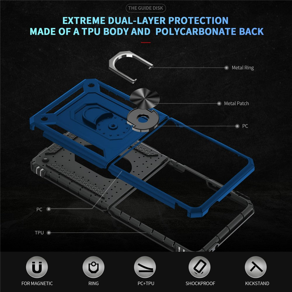 Outdoor Hülle für Samsung Galaxy Z Flip7 TPU PC Hybrid Sergeant Ring Cover Case