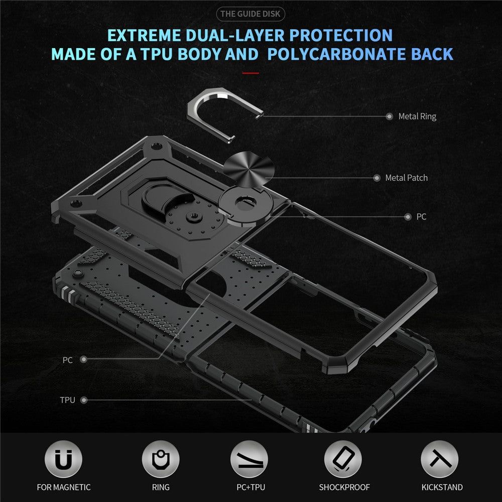 Outdoor Hülle für Samsung Galaxy Z Flip7 TPU PC Hybrid Sergeant Ring Cover Case