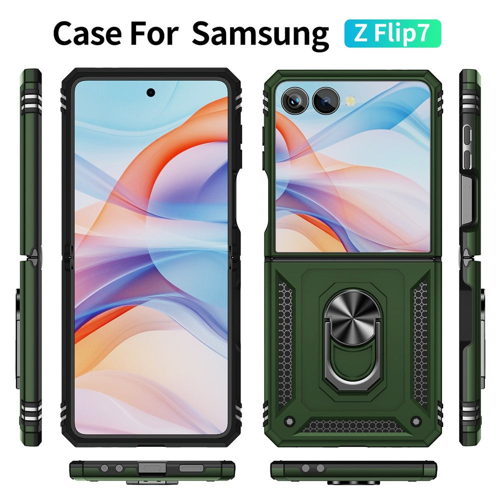 Outdoor Hülle für Samsung Galaxy Z Flip7 TPU PC Hybrid Sergeant Ring Cover Case