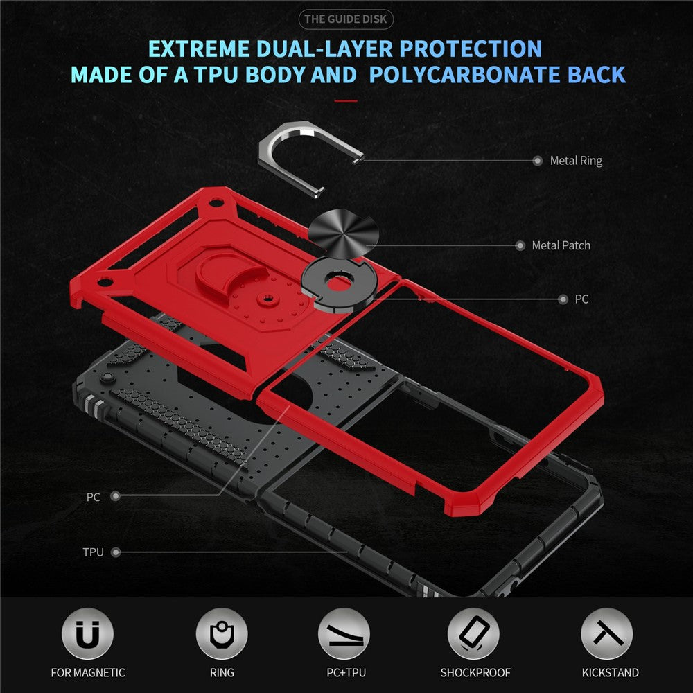 Outdoor Hülle für Samsung Galaxy Z Flip7 TPU PC Hybrid Sergeant Ring Cover Case