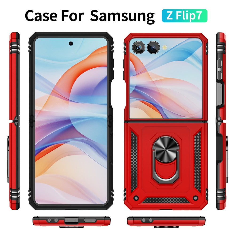 Outdoor Hülle für Samsung Galaxy Z Flip7 TPU PC Hybrid Sergeant Ring Cover Case